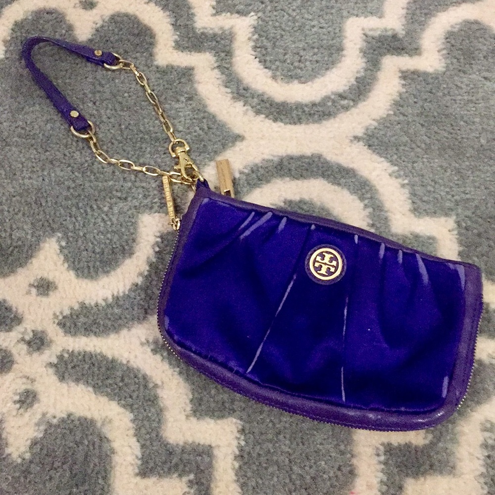 Purple Tory Burch Venus Wristlet